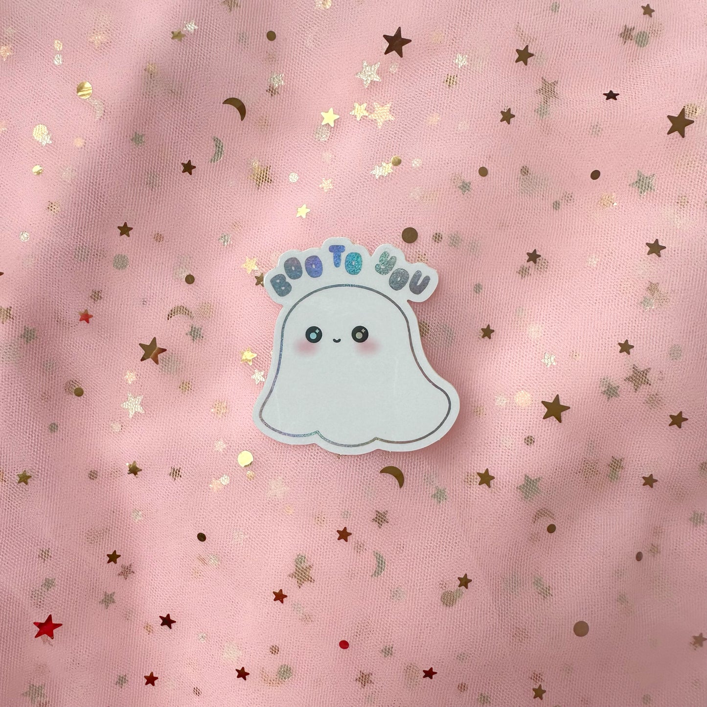 Boo to You Holographic Sticker