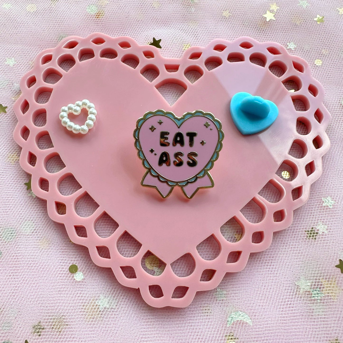 Eat Ass Enamel Pin