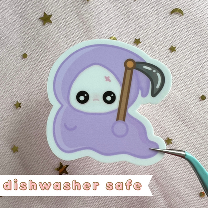 Purple Grim Reaper Sticker